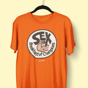 Sex Breakfast of Champions Mens T Shirt FREE DELIVERY