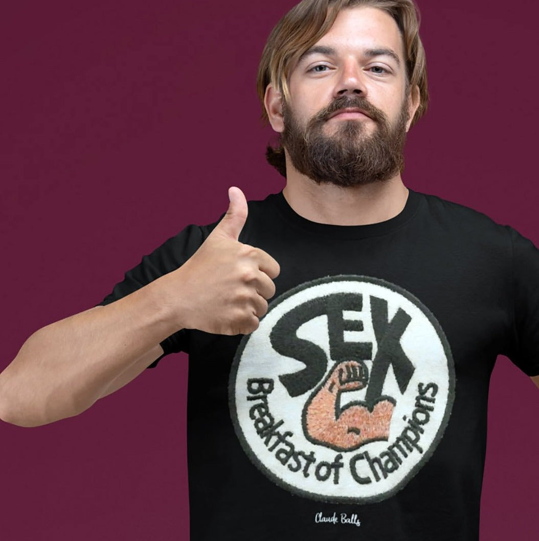 Sex Breakfast of Champions Mens T Shirt FREE DELIVERY – Claude Balls Store